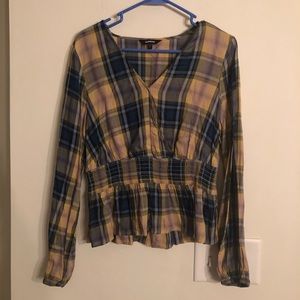 Express plaid blouse